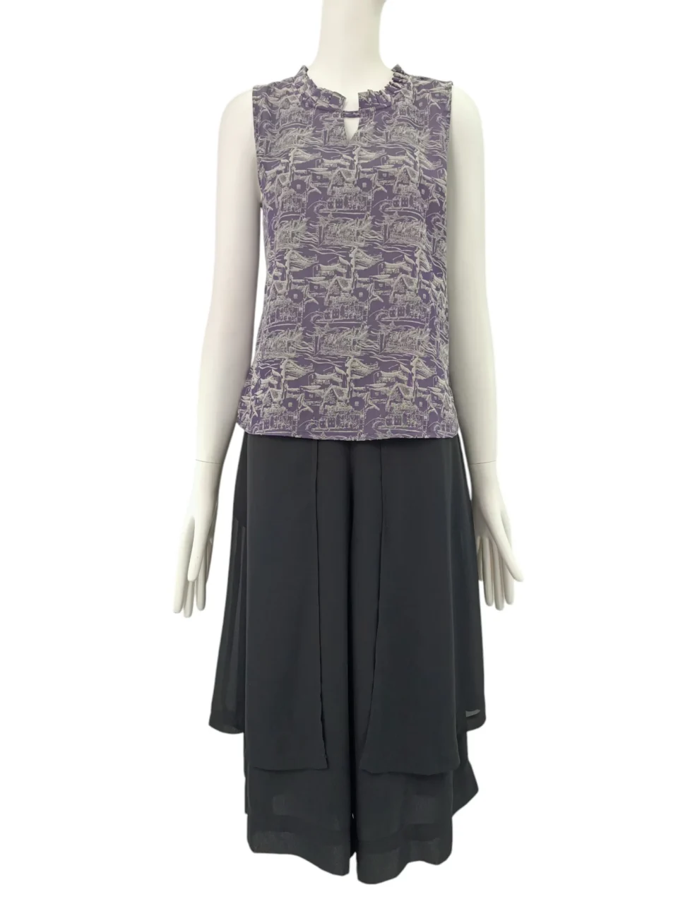 JUDY PRINTED SLEEVES TOP — view 2