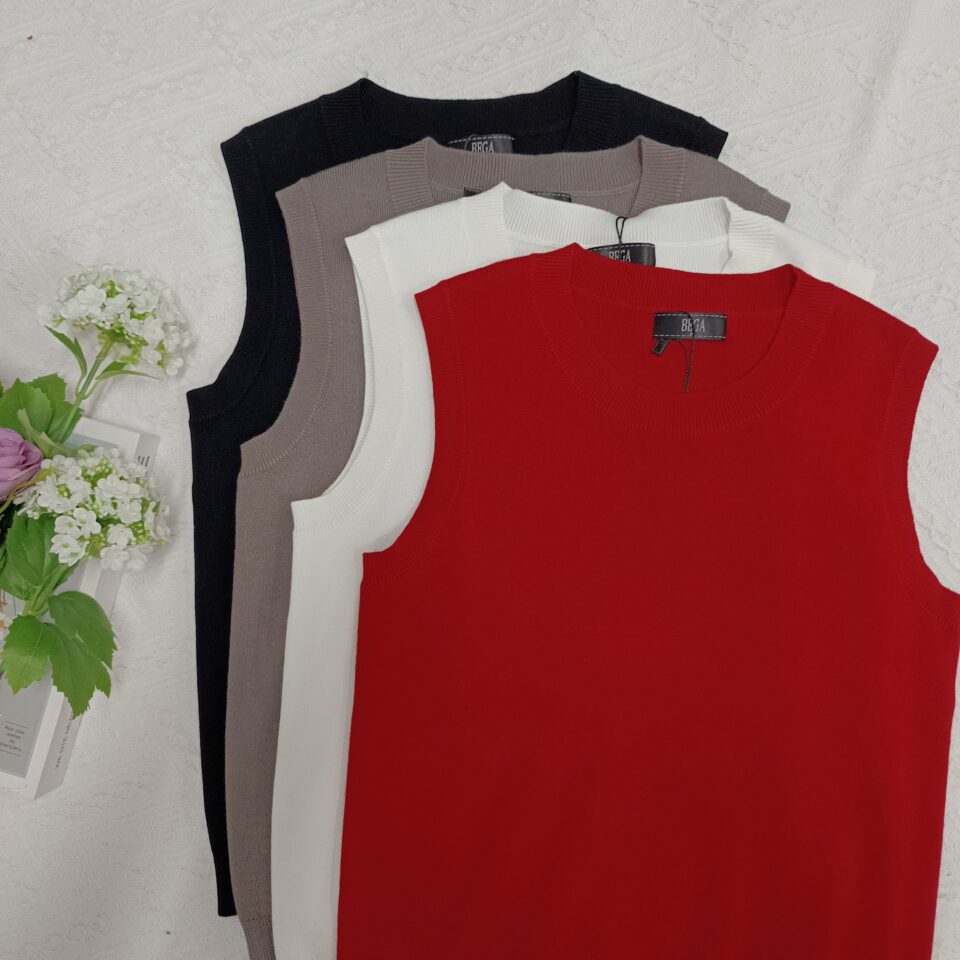 MIYA SLEEVELESS KNIT TOP （V-KV30549)