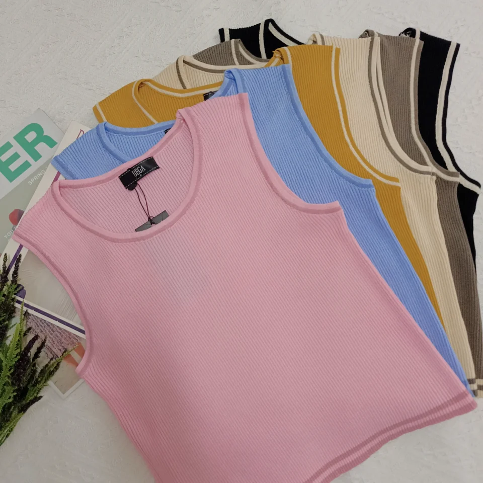 EBONY SLEEVELESS KNIT TOP — view 7