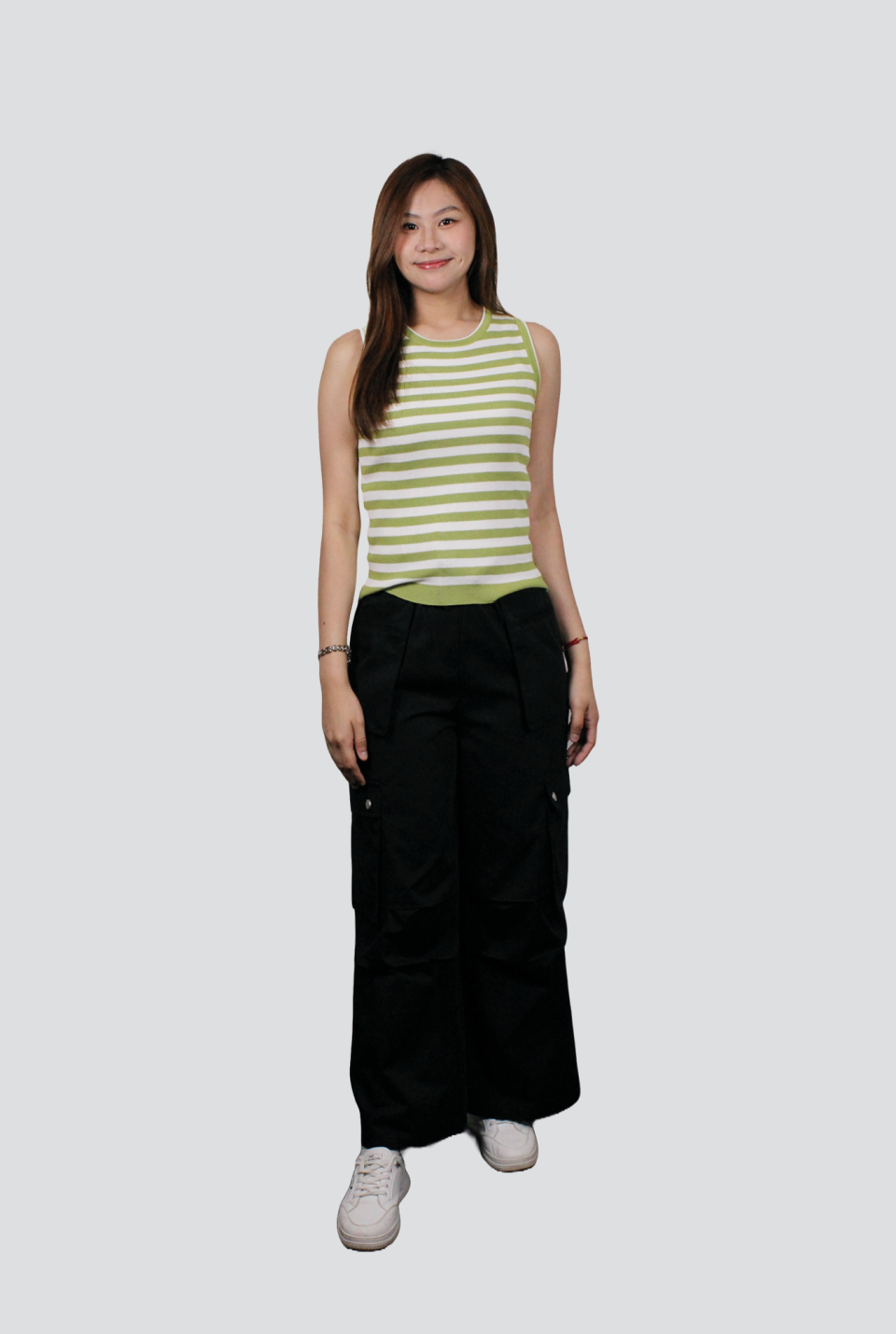 Lachlan Striped Knit Tank Top (V-KV35483)
