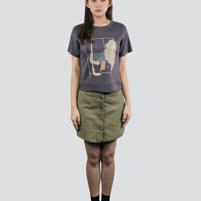 SERENA ABSTRACT PRINTED TOP (V-TS47354)