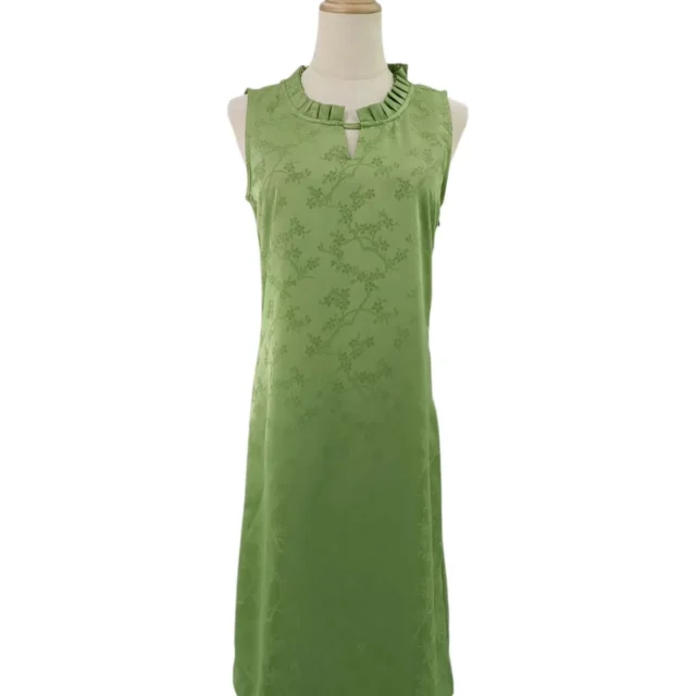 ROSIE SLEEVELESS CHINESE PRINTED DRESS (O-DRV75665)
