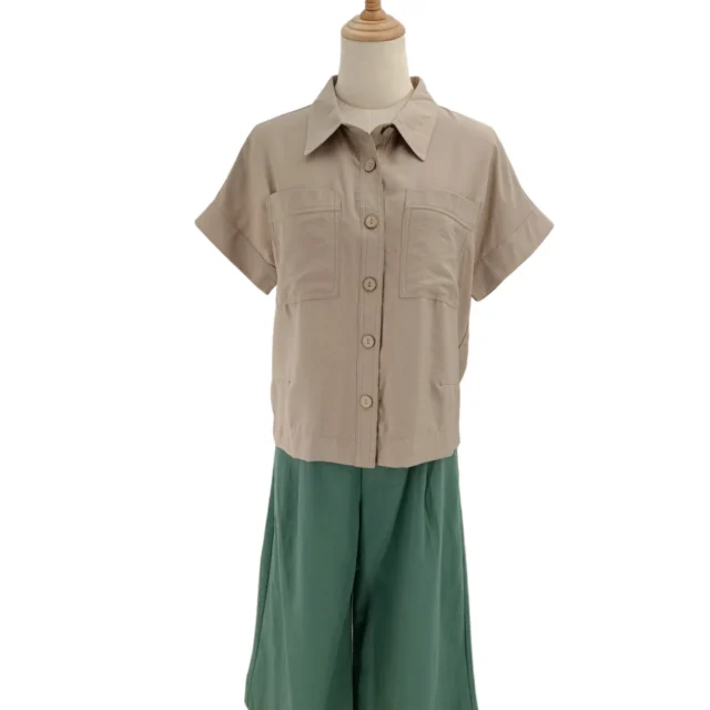 CARLA SHORT SLEEVE BLOUSE (N-BS75551)