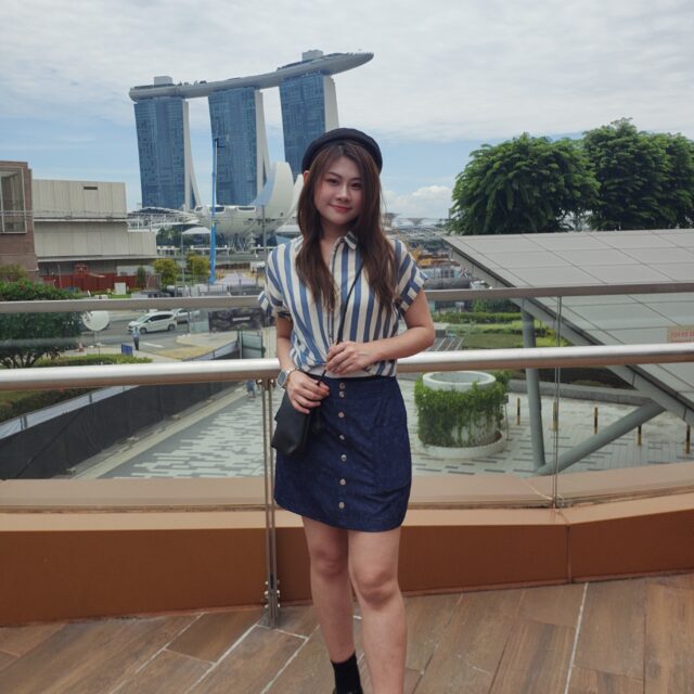 ALISHA SHORT SLEEVE STRIPED BLOUSE (O-BS75587)