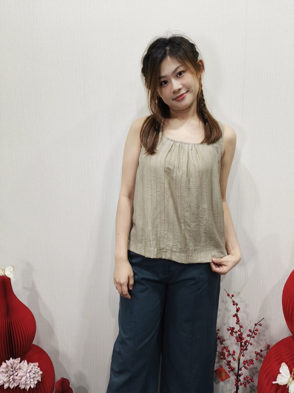 IRENE SLEEVELESS BLOUSE (W-BV75668)
