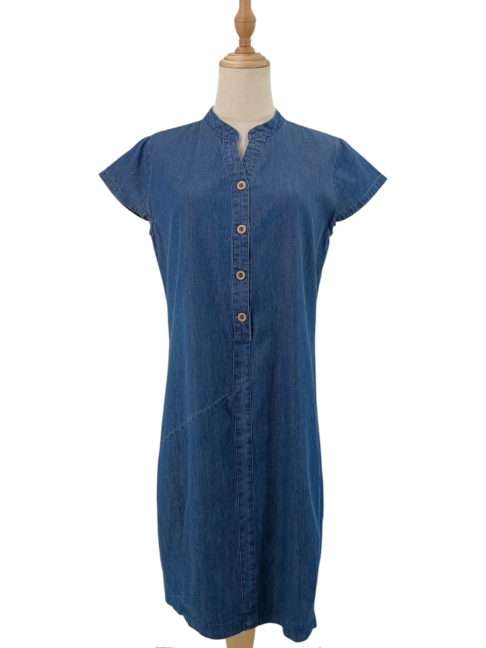 ZOE DENIM CAP SLEEVE DRESS (N-JDRC75682)