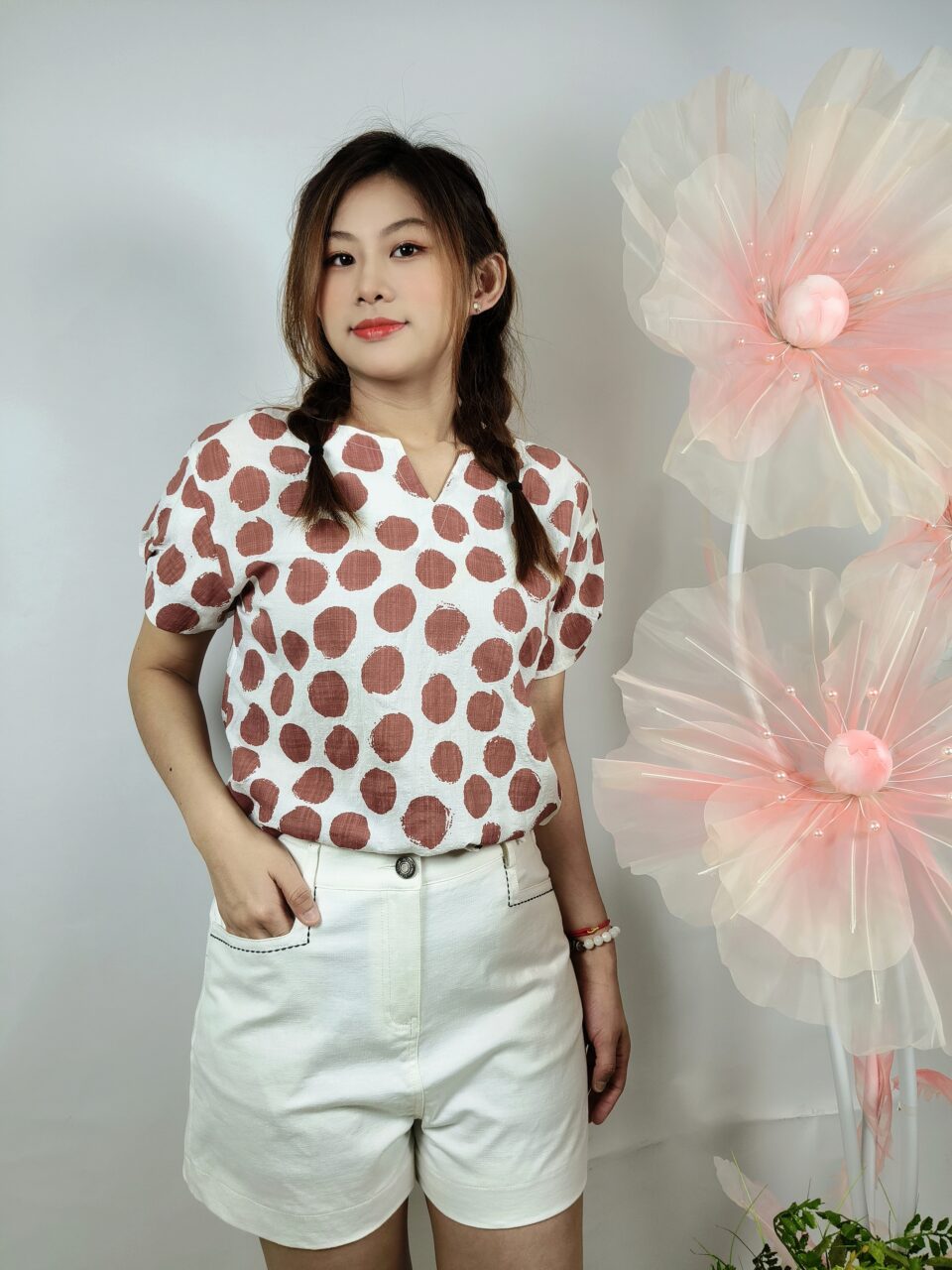 SAMIA PRINTED TOP (V-BS75699)