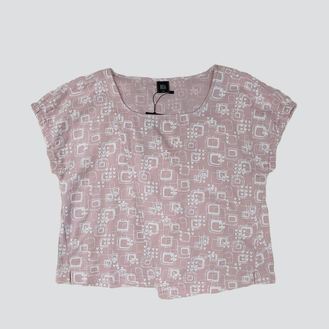 Miranda Geometric Print Top (W-BS75708)