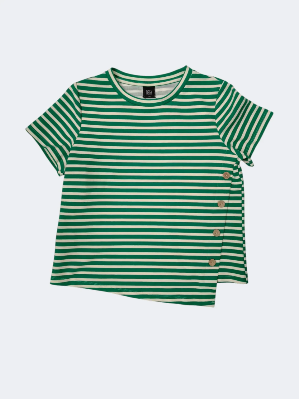 ALIYA SHORT SLEEVE WITH STRIPED T SHRT — view 3