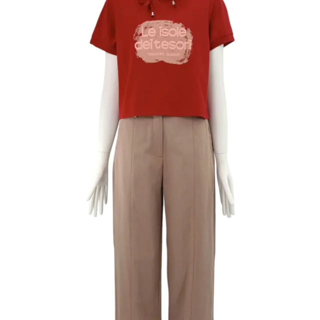 HUSNAA SHORT SLEEVE TOP WITH HOODIE (O-TS47322)