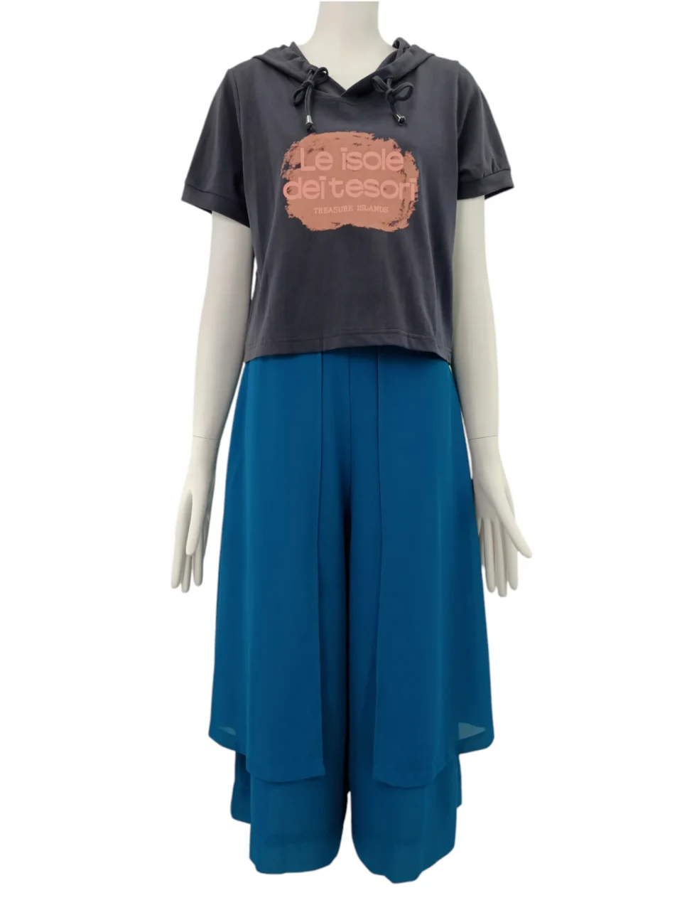HUSNAA SHORT SLEEVE TOP WITH HOODIE — view 2