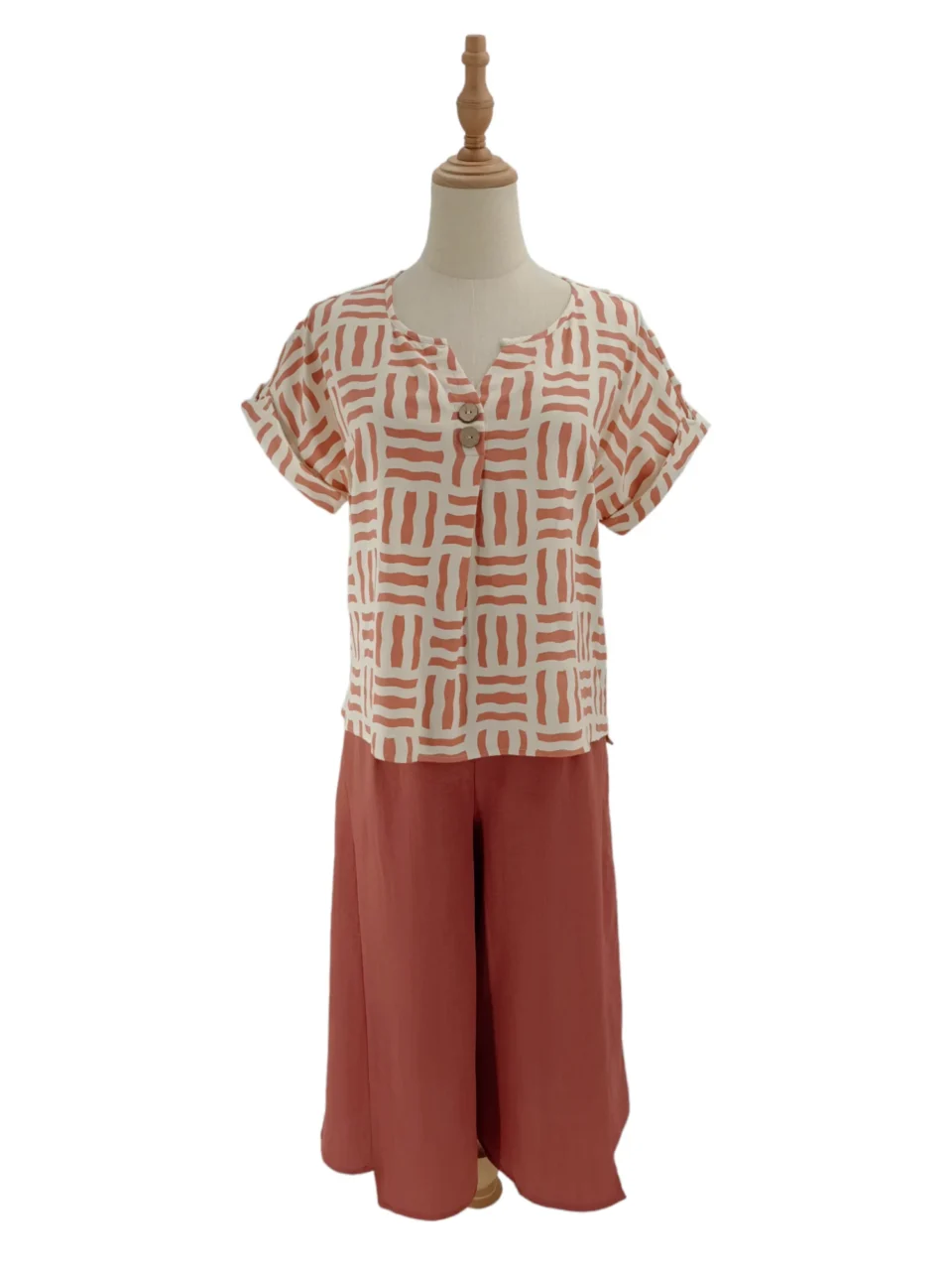 SALMA STRIPES SHORT SLEEVE BLOUSE — view 2