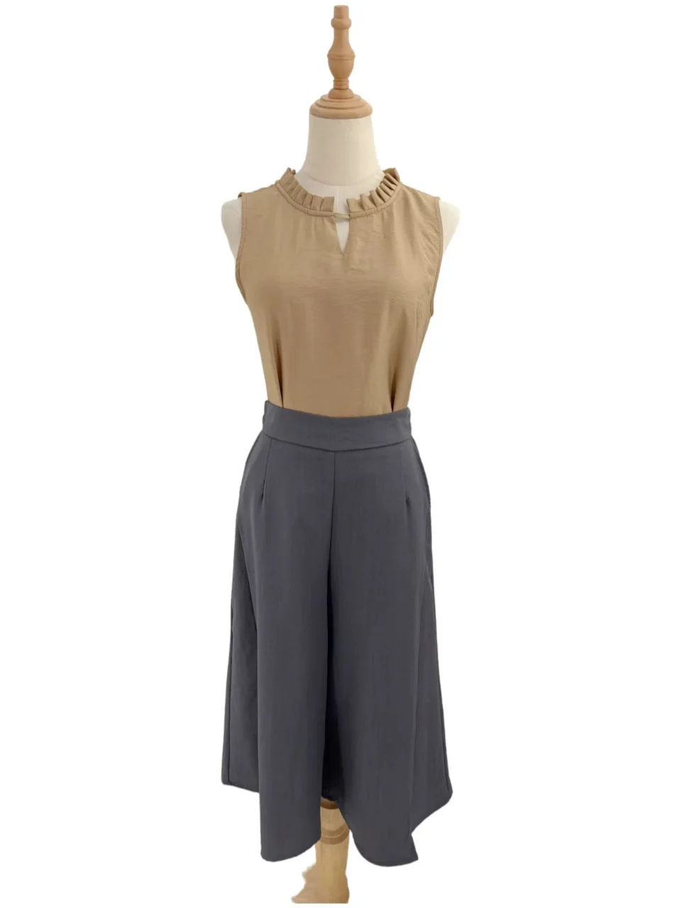 ELYSIA SOLID WIDE LEG PANTS — view 4