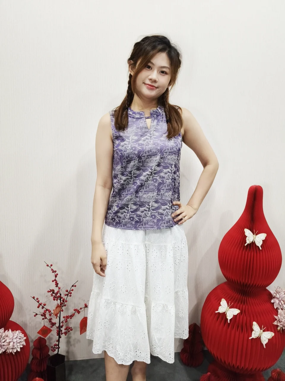 JUDY PRINTED SLEEVES TOP — view 4