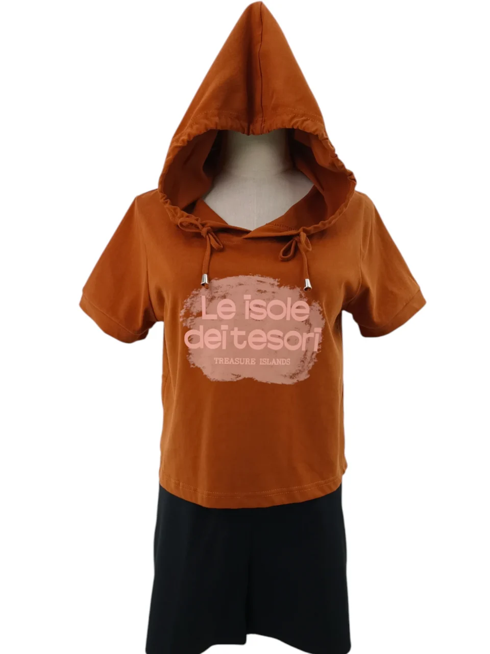 HUSNAA SHORT SLEEVE TOP WITH HOODIE — view 3