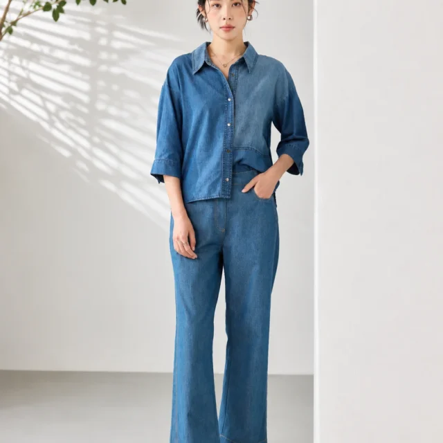 JEANNA LIGHTWEIGHT DENIM CASUAL SHIRT