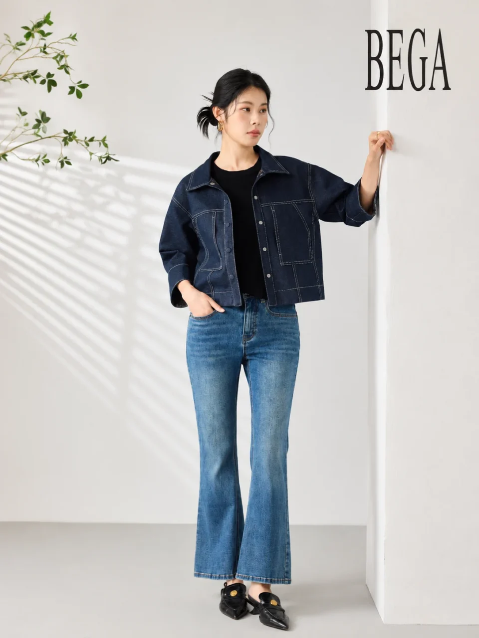 COLE CONTRAST STITCH DENIM JACKET