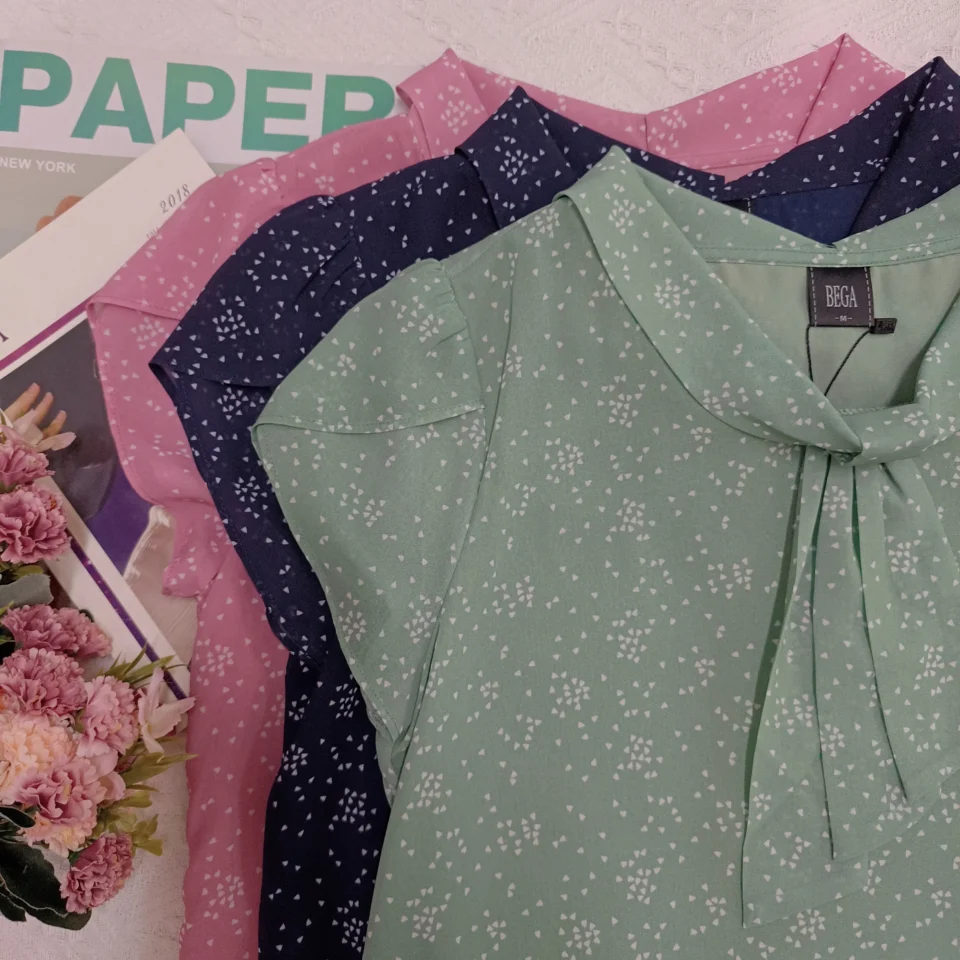 NATALIE POLKA DOTS SHORT SLEEVE BLOUSE — view 4