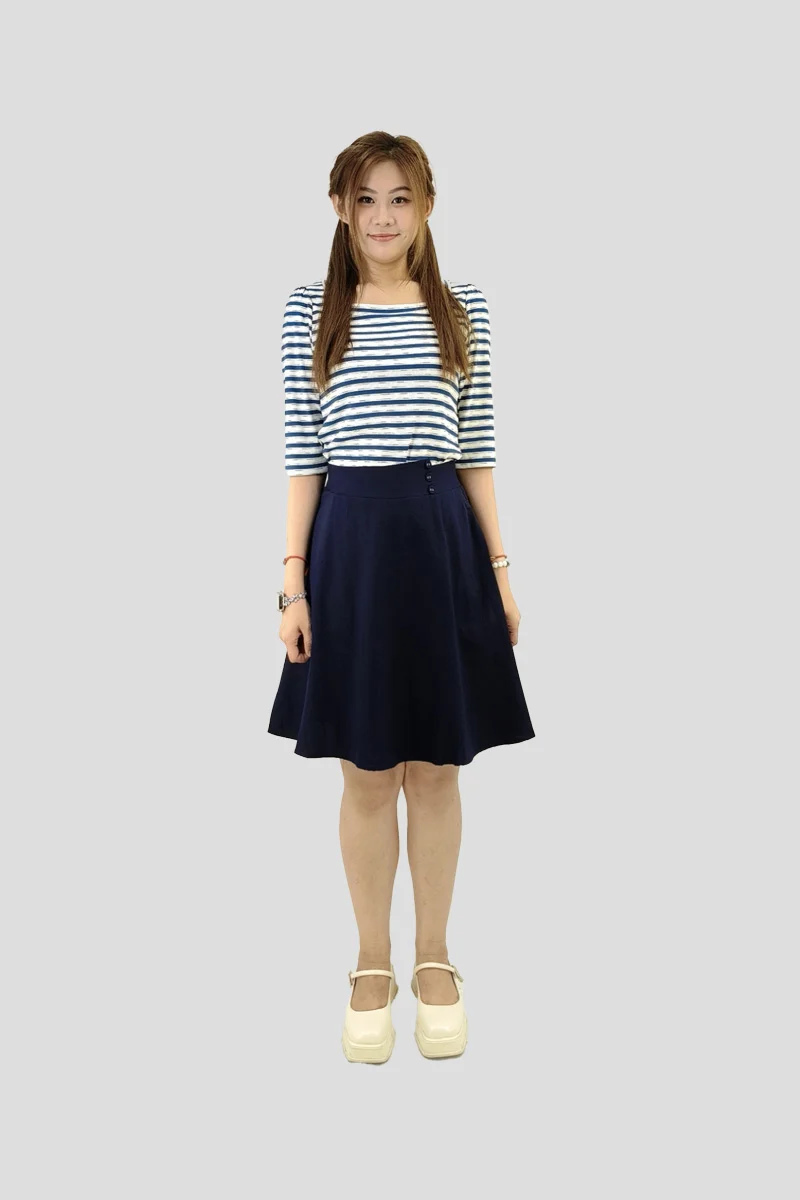 Tess Square Neck Stripe Top — view 2