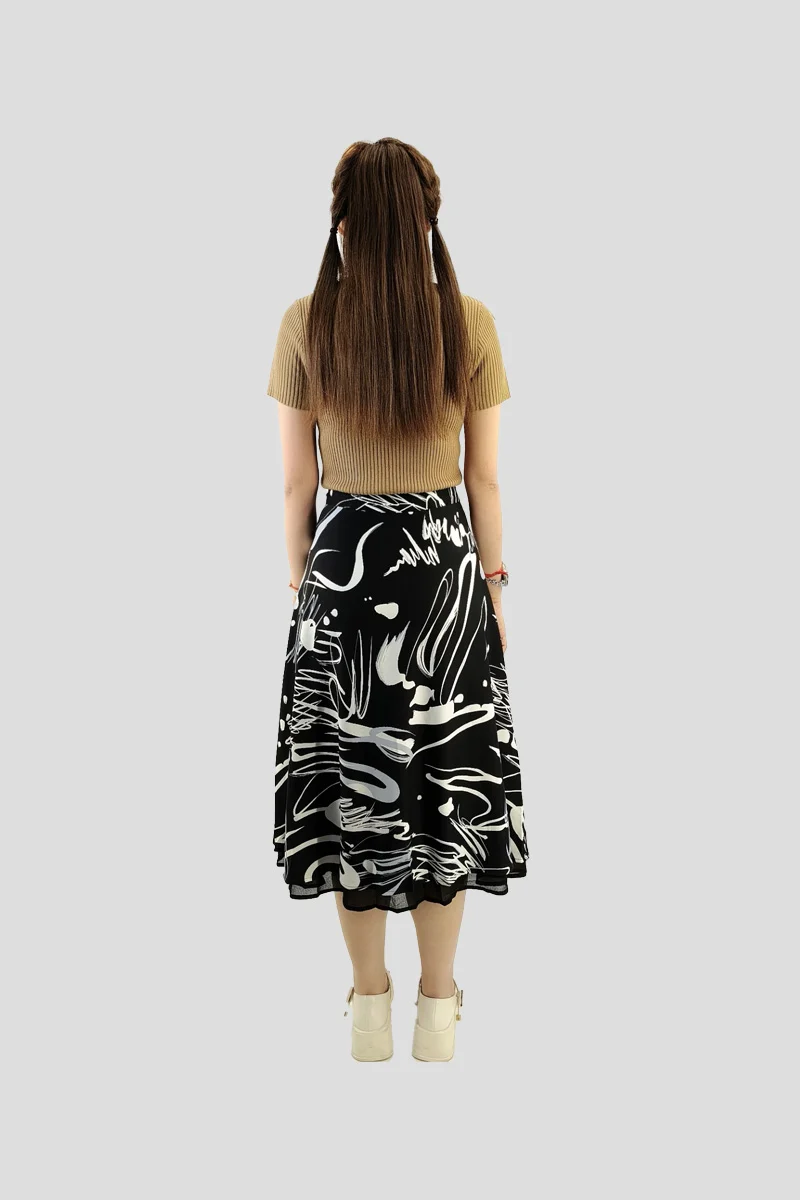 Nora Flowy Print Skirt — view 4