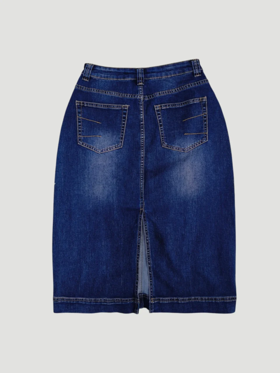 ANYA CLASSIC DENIM MIDI SKIRT — view 2