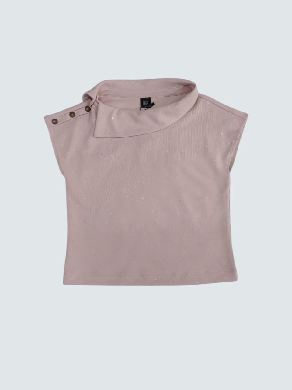 ADE SHIMMER HIGH NECK KNIT TOP — view 2
