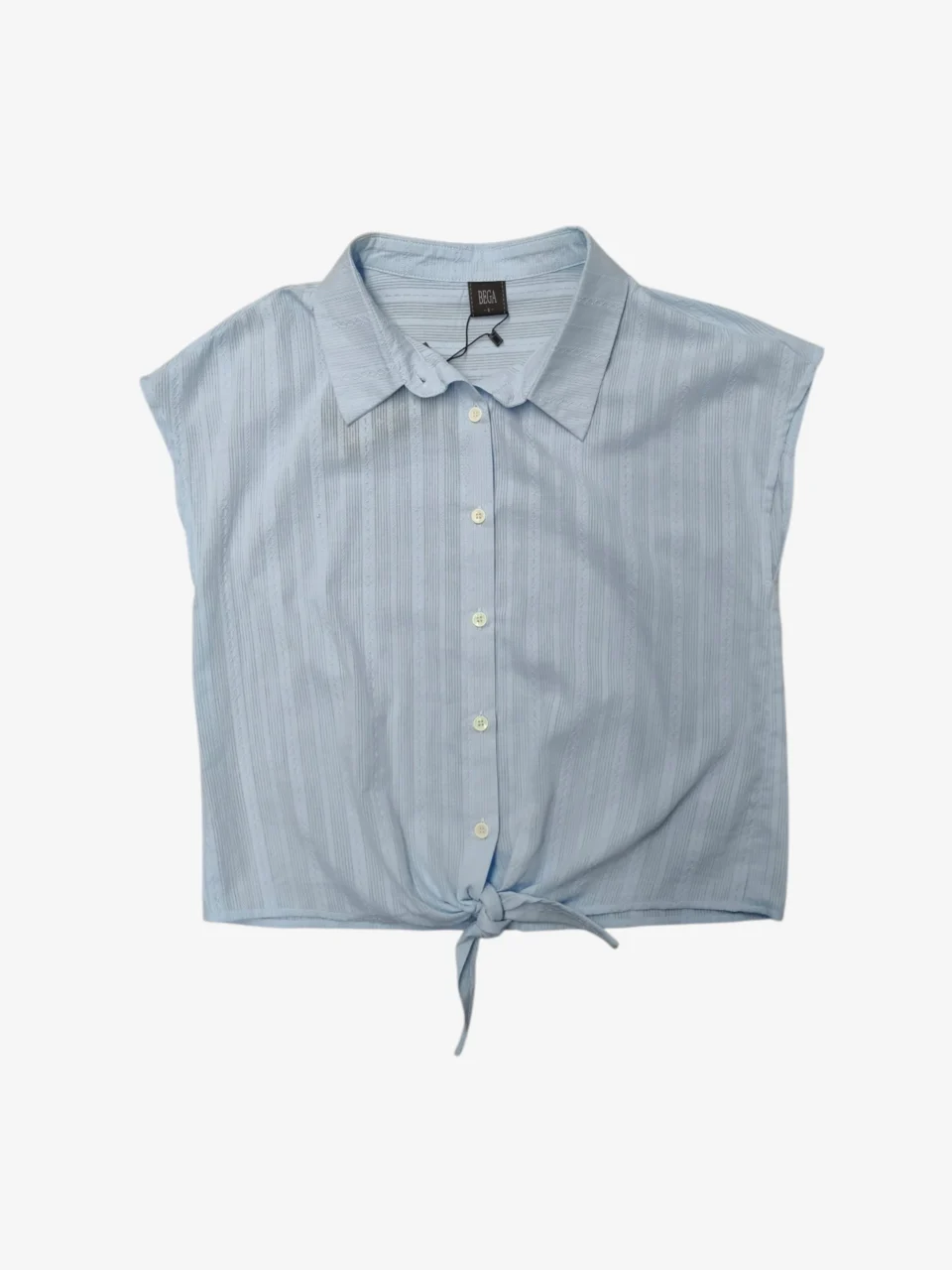 ELLIS KNOT-FRONT SHIRT BLOUSE （V-BC75735)