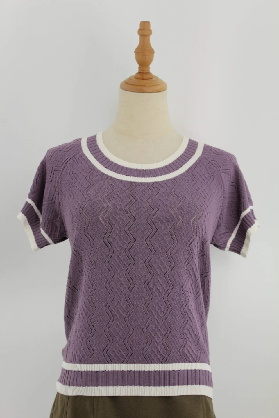 ASHLEY CASUAL KNIT TOP （O-KS30519)
