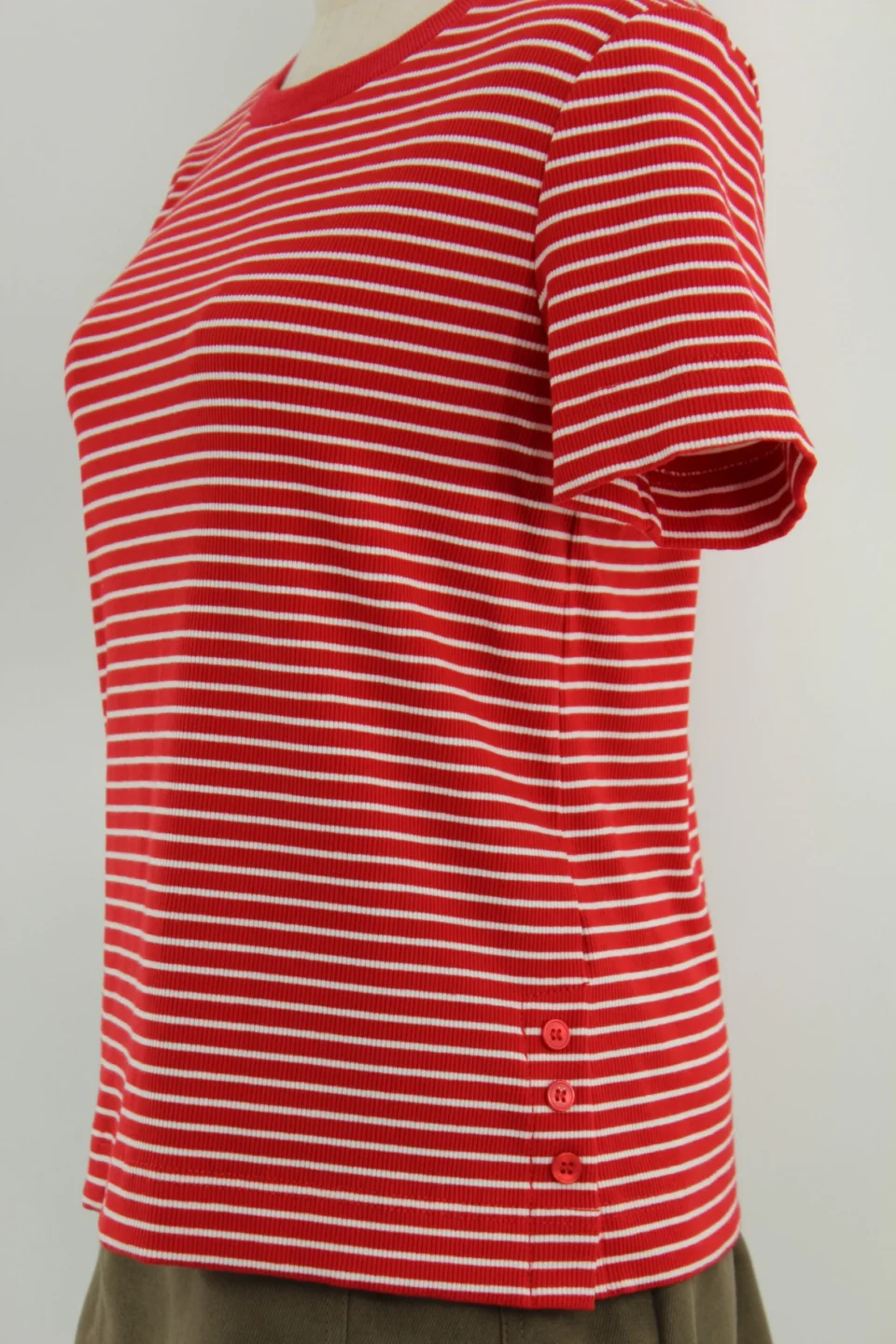 CORAL CASUAL STRIPED TOP — view 4