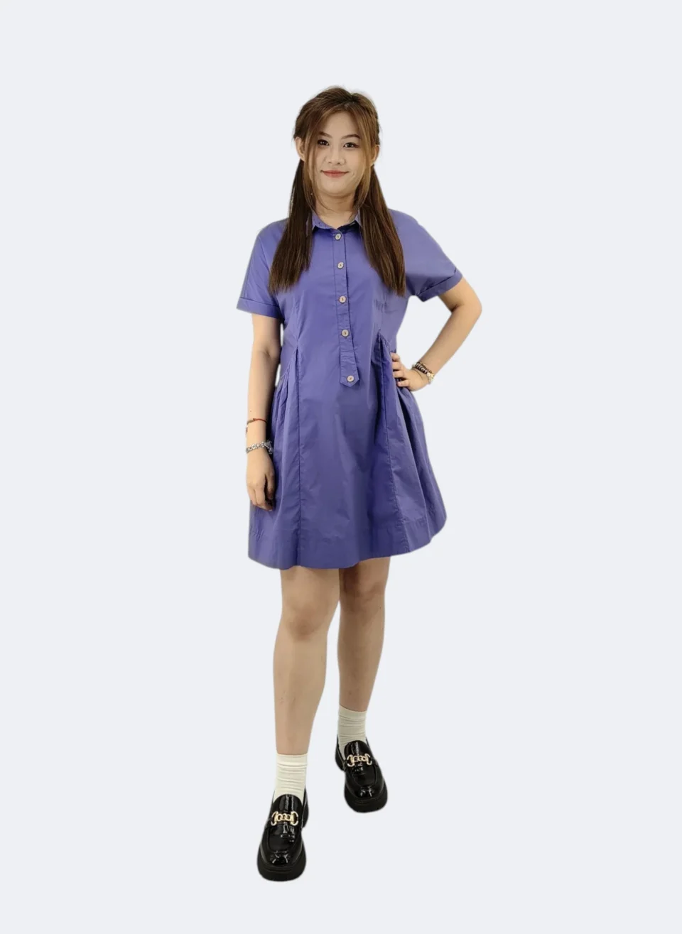 MIA CASUAL COLLAR BUTTON DOWN DRESS — view 9