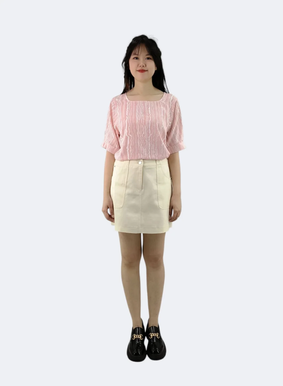 JOSE WAVE STRIPE LOOSE BLOUSE — view 3