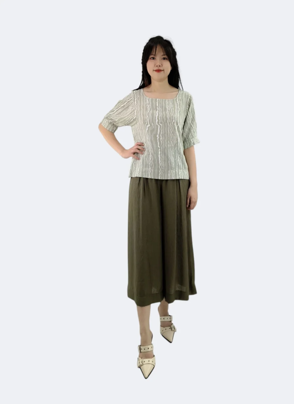 RIO RELAXED PLEATED CULOTTES — view 2