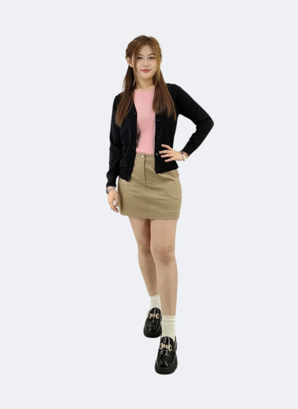 CADE CLASSICE V-NECK KNIT CARDIGAN — view 2
