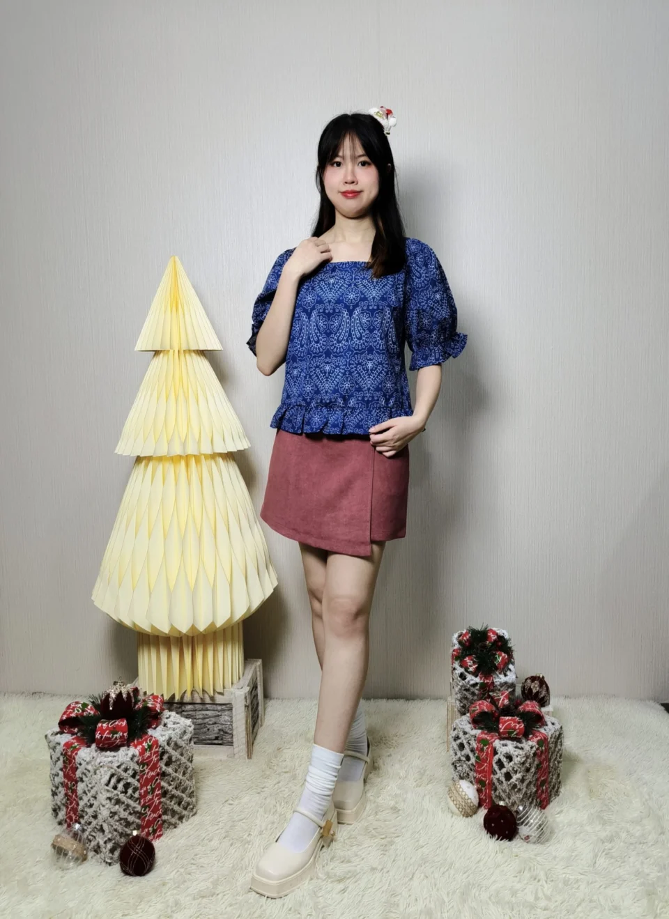 SAYA PAISELY PRINT PUFF SLEEVE TOP — view 2