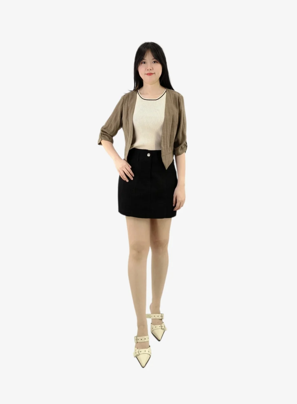 NICOLA LIGTHWEIGHT CROPPED JACKET — view 3