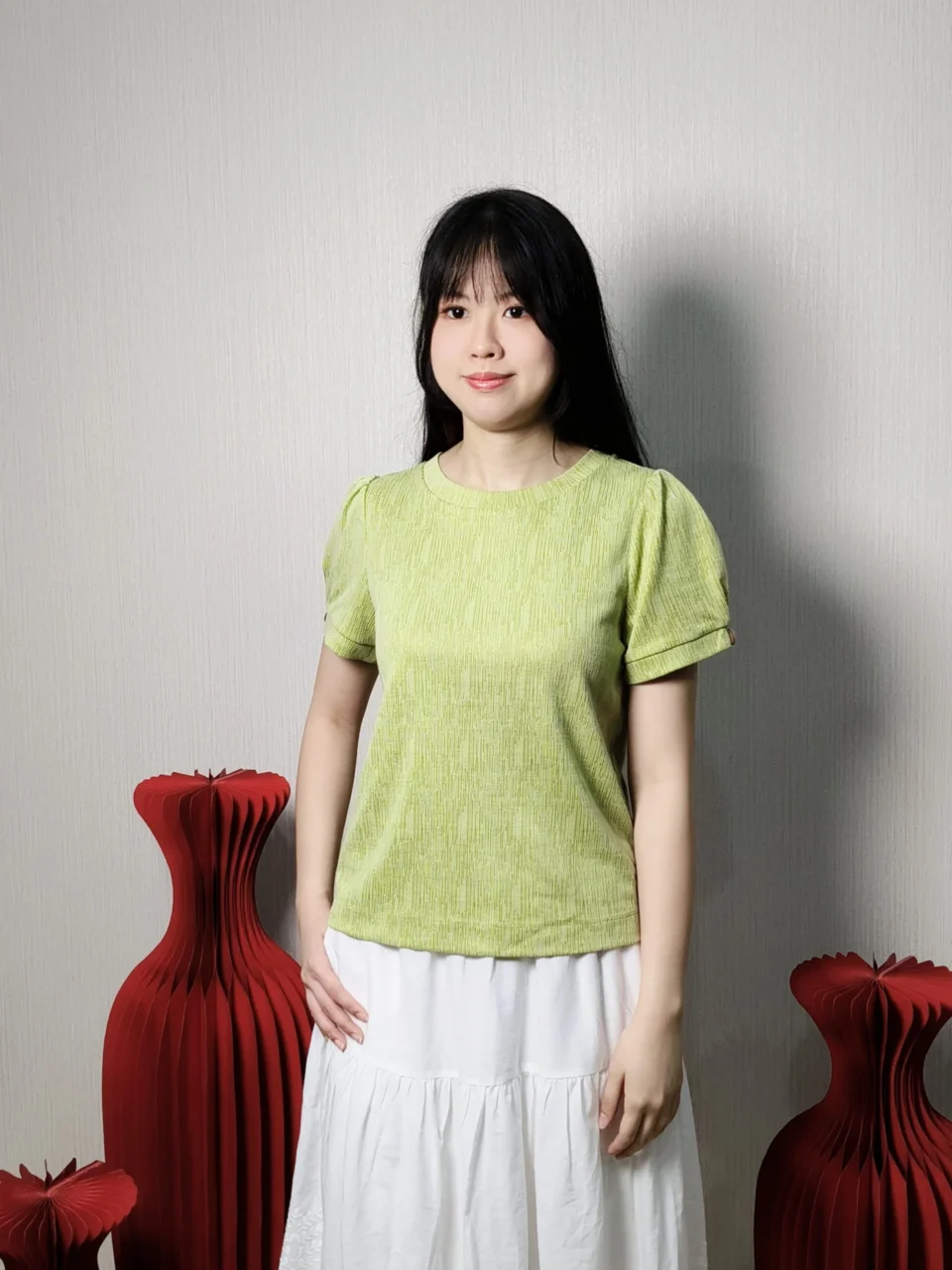 OLLIE TEXTURED PUFF SLEEVE TOP — view 2