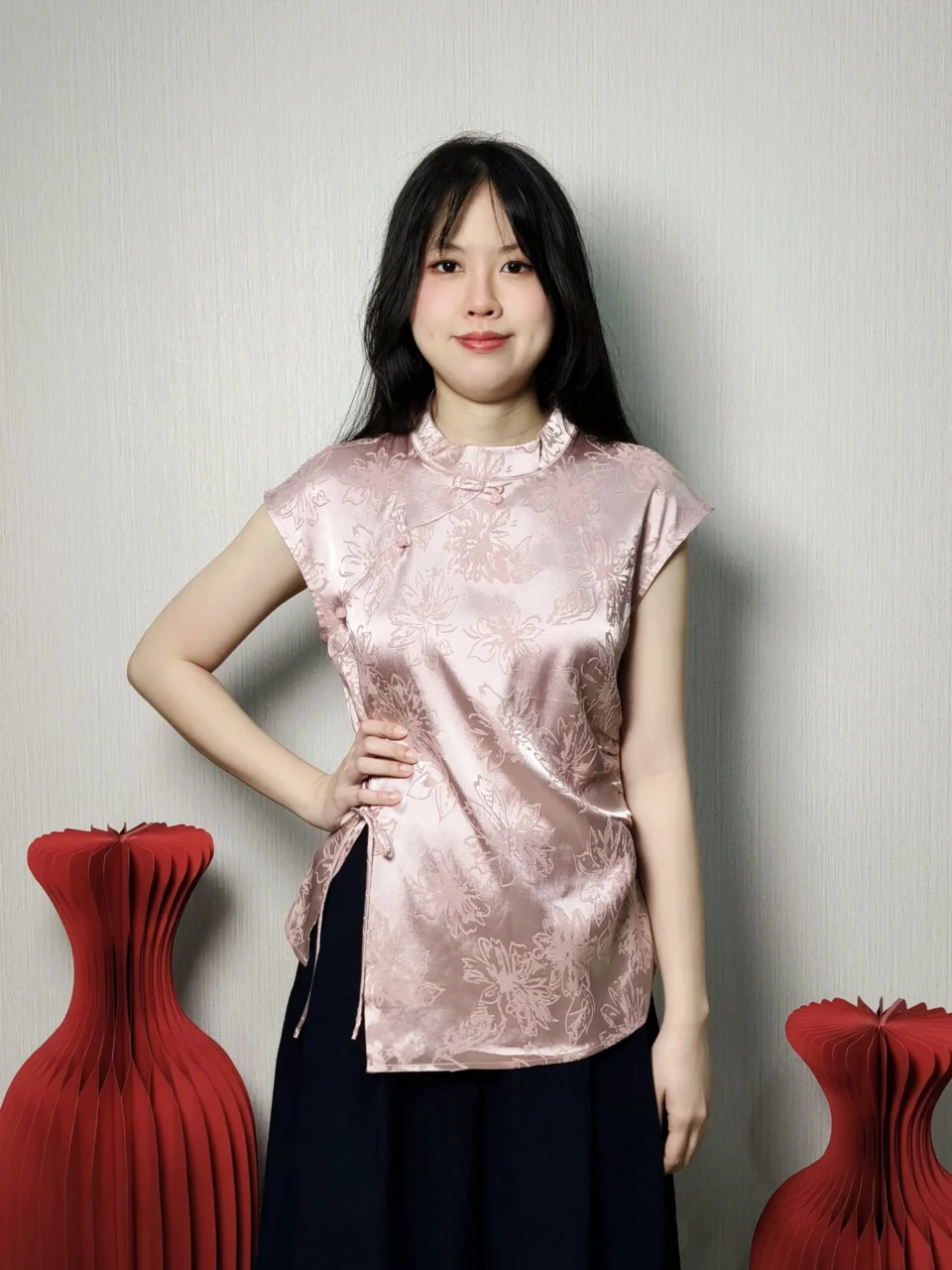 JADE MODERN CHEONGSAM INSPIRED TOP — view 4