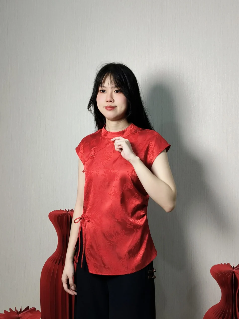 JADE MODERN CHEONGSAM INSPIRED TOP — view 2