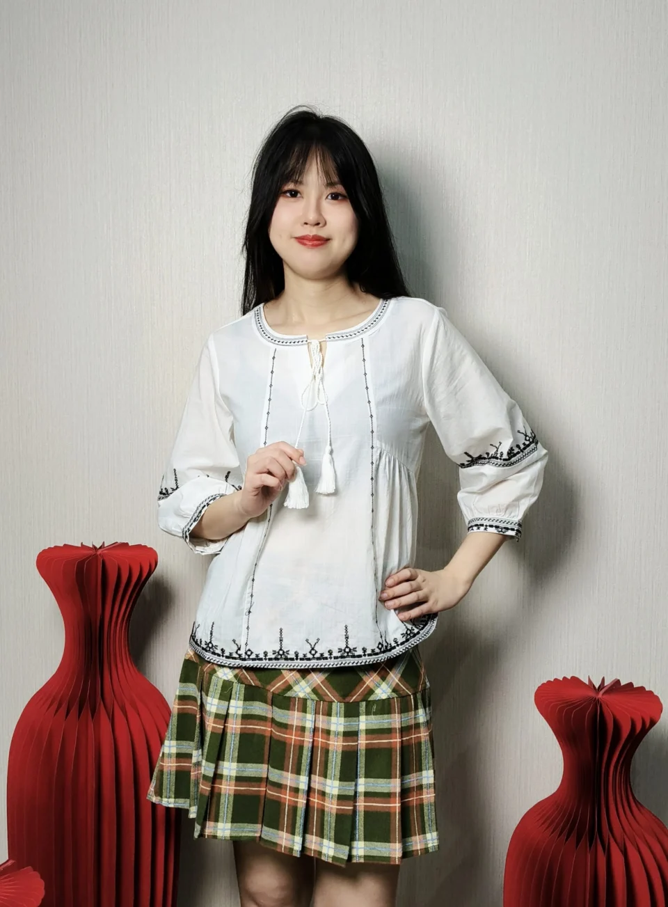 JOSE BOHO EMBROIDERED BLOUSE — view 4