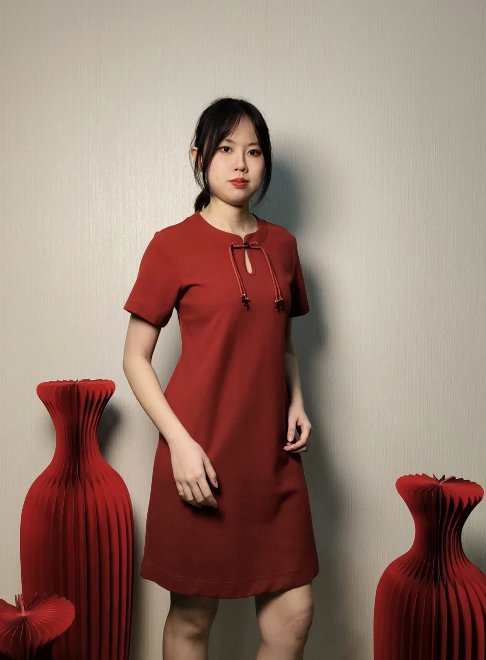 ZANE LUCKY KNOT CHEONGSAM-INSPIRED DRESS — view 4