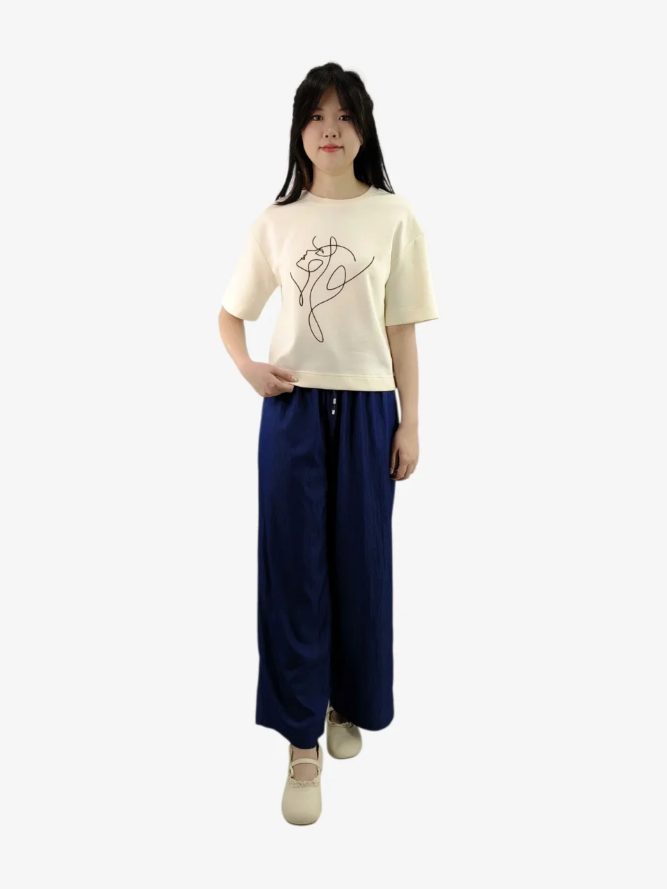 JAY DRAWSTRING WIDE LEG PANTS