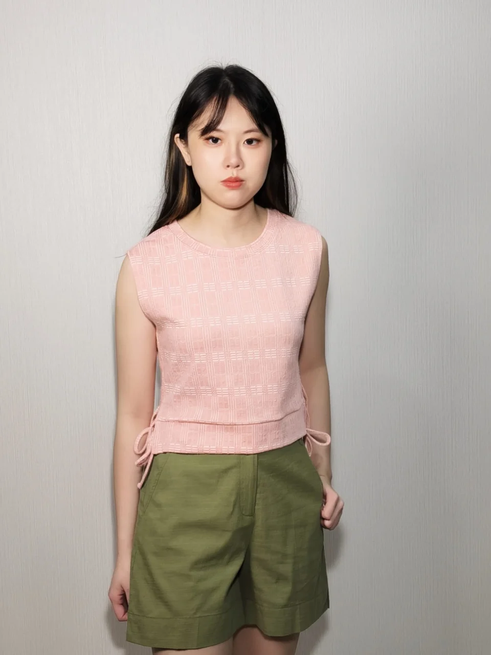 MIMI TEXTURED HIGH WAIST TAILORED SHORTS