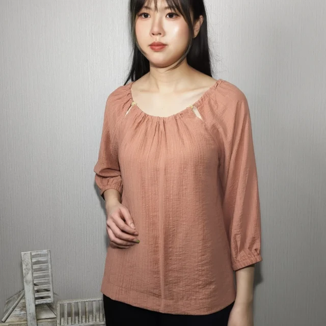 NAOMI GATHERED NECK BLOUSE