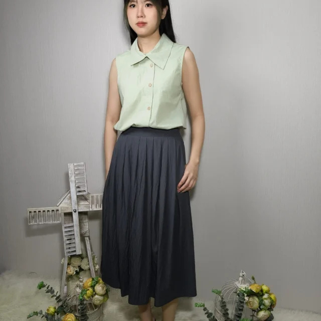 JOEL PLEATED MIDI SKIRT