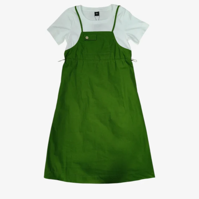 RORY DRAWSTRING WAIST PINAFORE DRESS
