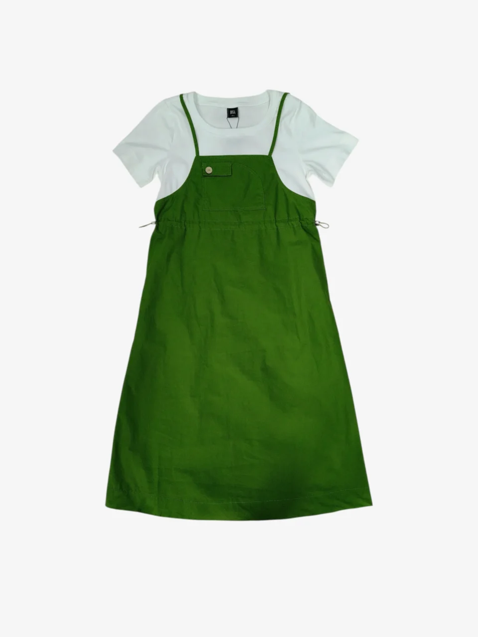 RORY DRAWSTRING WAIST PINAFORE DRESS