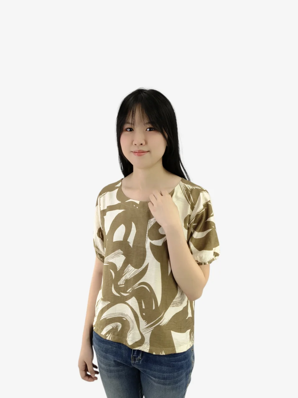 ABBY ART-INSPIRED PRINT BOXY TOP — view 4