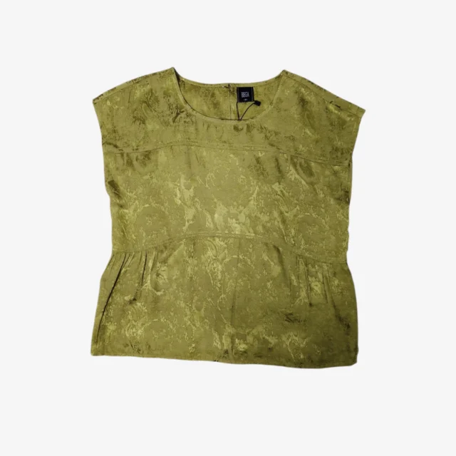 KYAN TEXTURED SLEEVELESS PEPLUM TOP