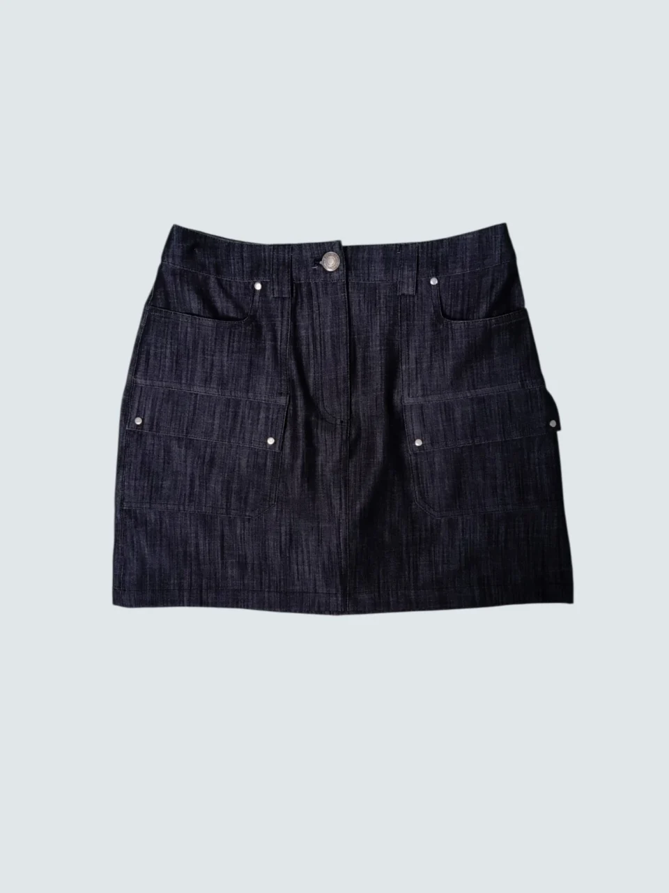 CASEY CARGO POCKET DENIM SKORT — view 3