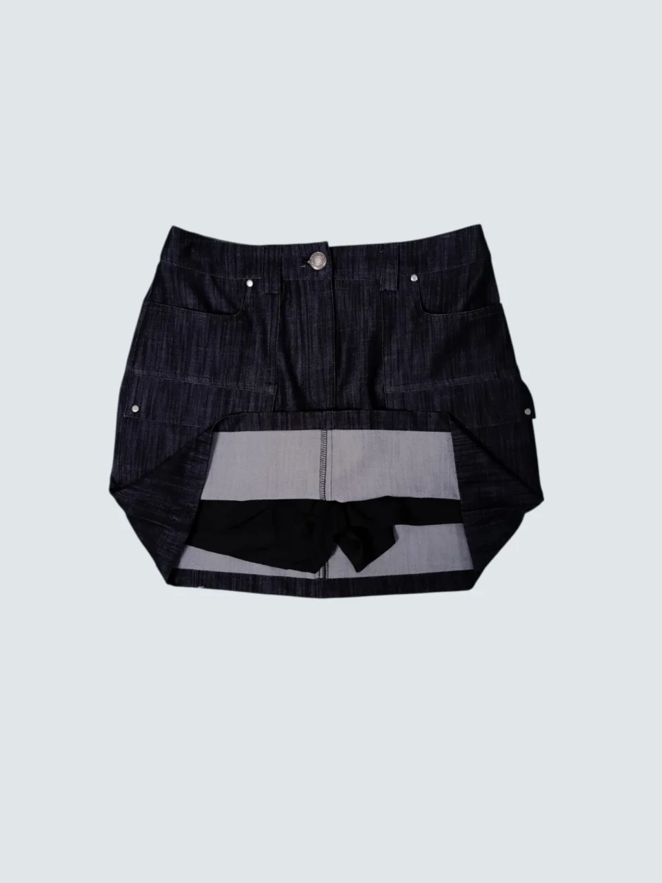 CASEY CARGO POCKET DENIM SKORT — view 4